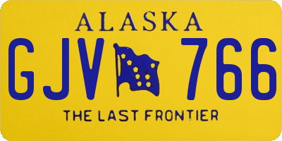AK license plate GJV766