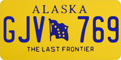 AK license plate GJV769