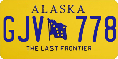 AK license plate GJV778