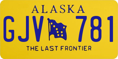AK license plate GJV781
