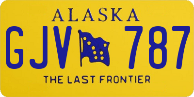 AK license plate GJV787
