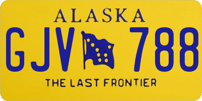 AK license plate GJV788