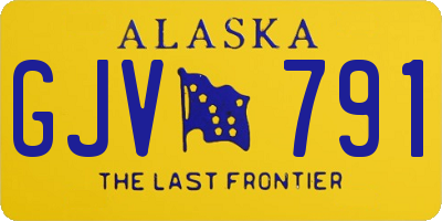 AK license plate GJV791