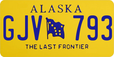 AK license plate GJV793