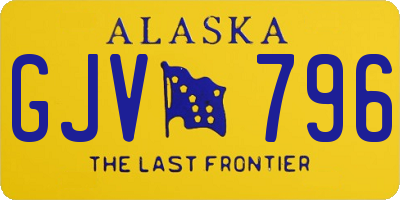AK license plate GJV796
