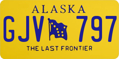 AK license plate GJV797