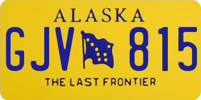 AK license plate GJV815