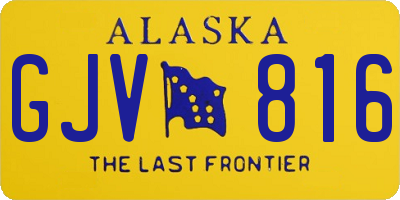 AK license plate GJV816