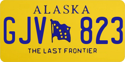 AK license plate GJV823