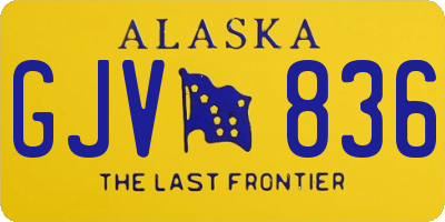 AK license plate GJV836