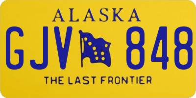 AK license plate GJV848