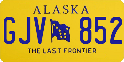 AK license plate GJV852