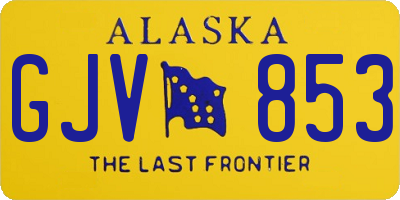 AK license plate GJV853