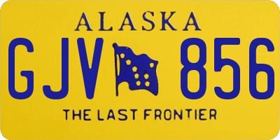 AK license plate GJV856