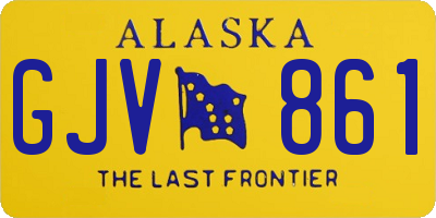 AK license plate GJV861