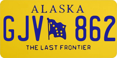 AK license plate GJV862