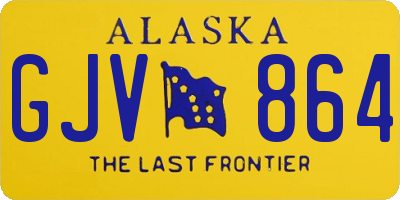 AK license plate GJV864