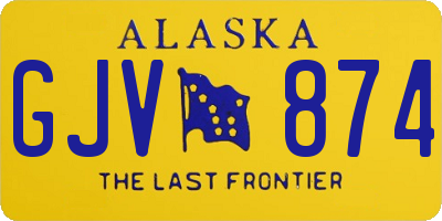 AK license plate GJV874
