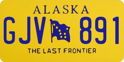 AK license plate GJV891