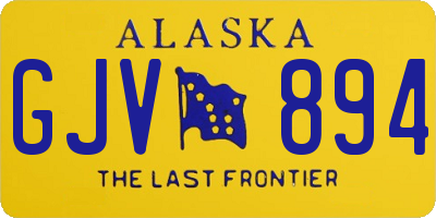 AK license plate GJV894