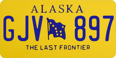 AK license plate GJV897