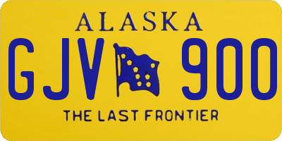 AK license plate GJV900
