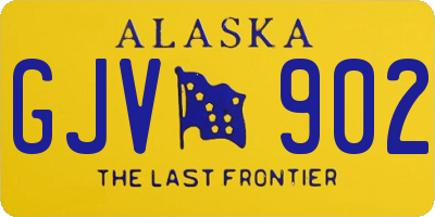 AK license plate GJV902
