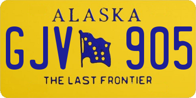 AK license plate GJV905