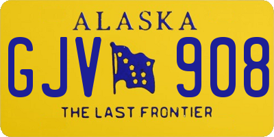 AK license plate GJV908