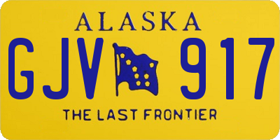 AK license plate GJV917
