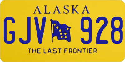 AK license plate GJV928