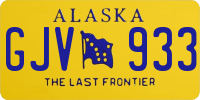 AK license plate GJV933
