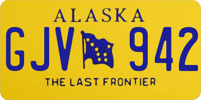 AK license plate GJV942