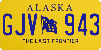 AK license plate GJV943