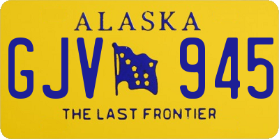 AK license plate GJV945
