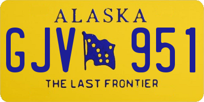 AK license plate GJV951