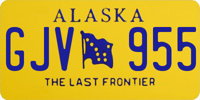AK license plate GJV955