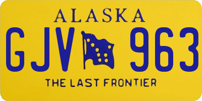 AK license plate GJV963