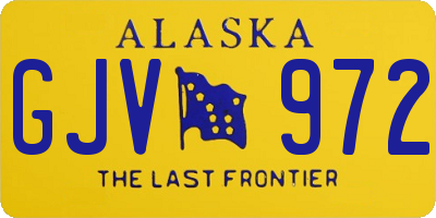AK license plate GJV972