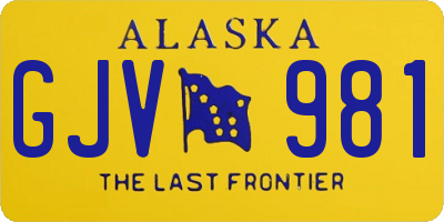 AK license plate GJV981