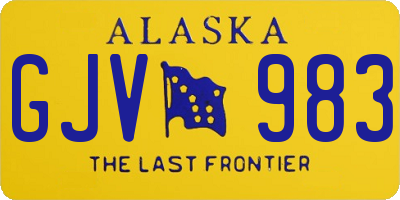 AK license plate GJV983