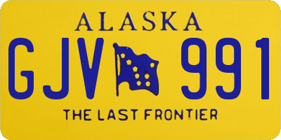 AK license plate GJV991