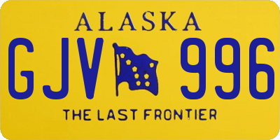 AK license plate GJV996