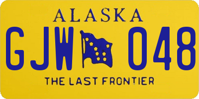 AK license plate GJW048