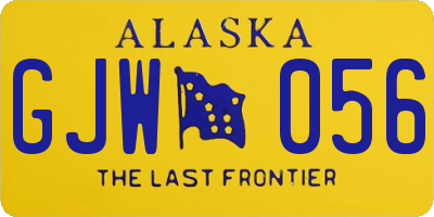 AK license plate GJW056