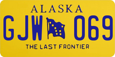 AK license plate GJW069