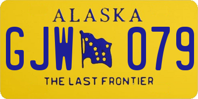 AK license plate GJW079