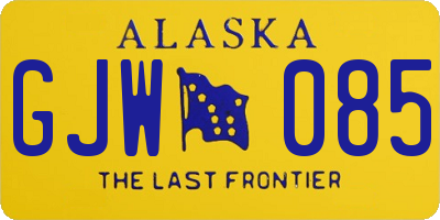AK license plate GJW085