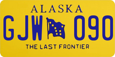 AK license plate GJW090