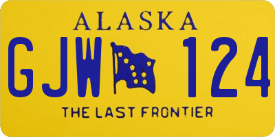 AK license plate GJW124